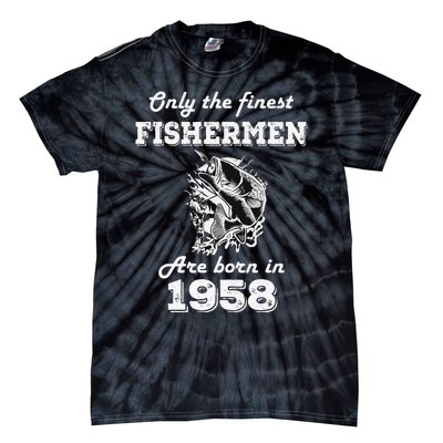 Birthday Gift Fishing Fisherman 1958 64th Birthday Tie-Dye T-Shirt