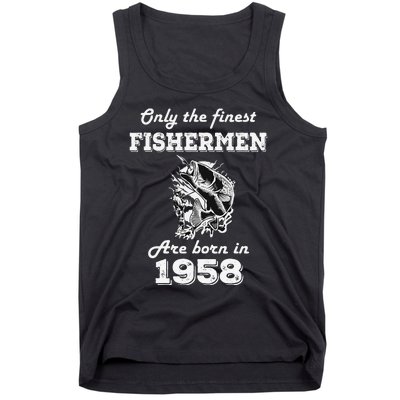 Birthday Gift Fishing Fisherman 1958 64th Birthday Tank Top