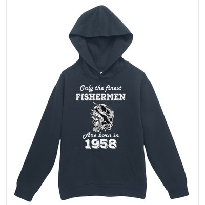 Birthday Gift Fishing Fisherman 1958 64th Birthday Urban Pullover Hoodie