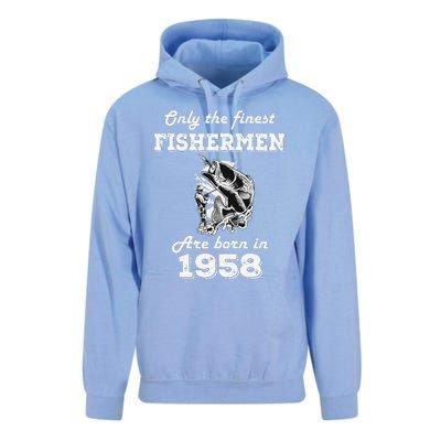 Birthday Gift Fishing Fisherman 1958 64th Birthday Unisex Surf Hoodie