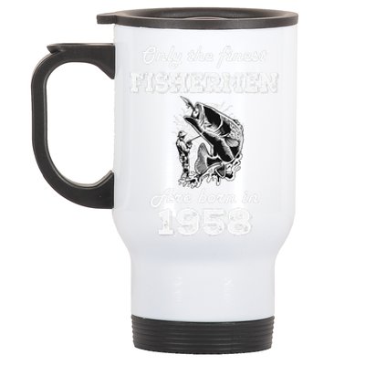 Birthday Gift Fishing Fisherman 1958 64th Birthday Stainless Steel Travel Mug