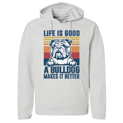 Bulldog Gifts For Dog Dad Dog Mom English Bulldog Performance Fleece Hoodie