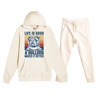 Bulldog Gifts For Dog Dad Dog Mom English Bulldog Premium Hooded Sweatsuit Set