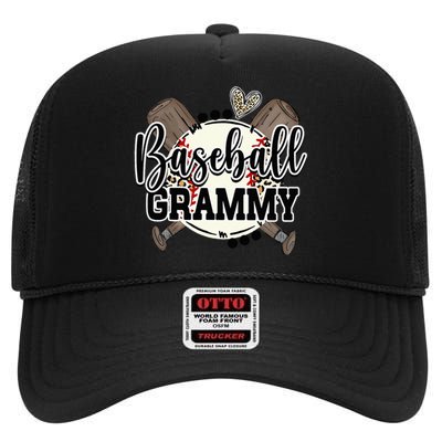 Baseball Grammy Funny Baseball Family Matching High Crown Mesh Back Trucker Hat