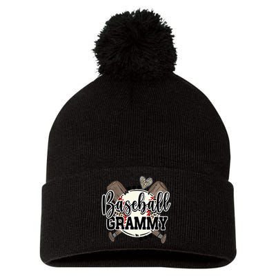 Baseball Grammy Funny Baseball Family Matching Pom Pom 12in Knit Beanie