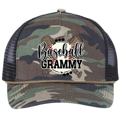 Baseball Grammy Funny Baseball Family Matching Retro Rope Trucker Hat Cap