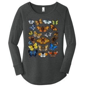 Butterfly Gift For Men Women Kids Butterfly Lover Collection Women's Perfect Tri Tunic Long Sleeve Shirt