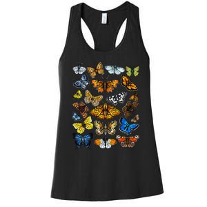 Butterfly Gift For Men Women Kids Butterfly Lover Collection Women's Racerback Tank