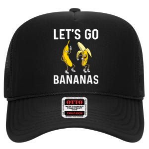 Banana Gift For Men Women Boy Girl Kids Banana Fruit Lover High Crown Mesh Back Trucker Hat