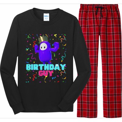 Birthday Guy Fun Popular Video Game Theme Birthday Long Sleeve Pajama Set