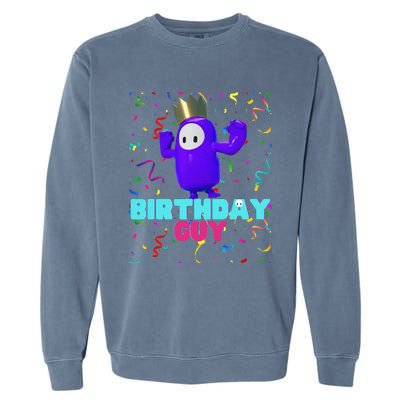 Birthday Guy Fun Popular Video Game Theme Birthday Garment-Dyed Sweatshirt