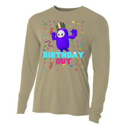 Birthday Guy Fun Popular Video Game Theme Birthday Cooling Performance Long Sleeve Crew