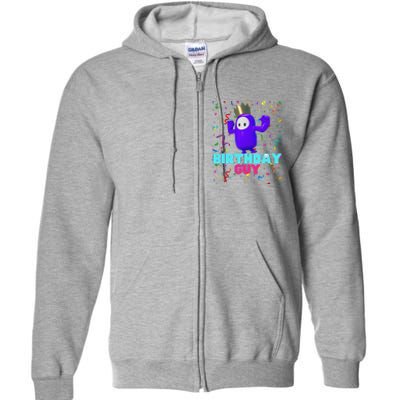 Birthday Guy Fun Popular Video Game Theme Birthday Full Zip Hoodie