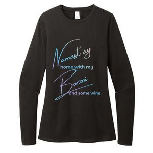 Borzoi Gift Funny Namastay For Yoga And Dog Lovers Meaningful Gift Womens CVC Long Sleeve Shirt