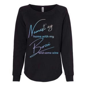 Borzoi Gift Funny Namastay For Yoga And Dog Lovers Meaningful Gift Womens California Wash Sweatshirt