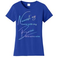 Borzoi Gift Funny Namastay For Yoga And Dog Lovers Meaningful Gift Women's T-Shirt