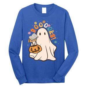 Booooks Ghost Funny Halloween Teacher Book Library Reading Funny Gift Long Sleeve Shirt