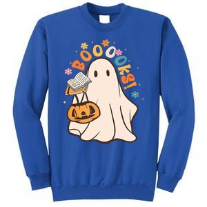 Booooks Ghost Funny Halloween Teacher Book Library Reading Funny Gift Sweatshirt