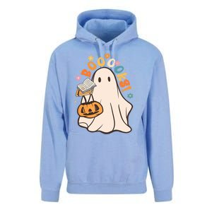 Booooks Ghost Funny Halloween Teacher Book Library Reading Funny Gift Unisex Surf Hoodie