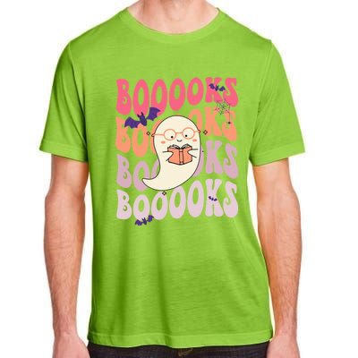 Booooks Ghost Funny Halloween Teacher Book Library Reading Meaningful Gift Adult ChromaSoft Performance T-Shirt