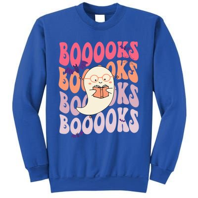 Booooks Ghost Funny Halloween Teacher Book Library Reading Meaningful Gift Sweatshirt