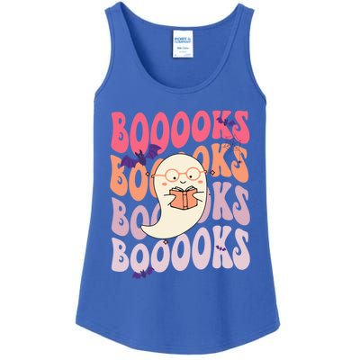 Booooks Ghost Funny Halloween Teacher Book Library Reading Meaningful Gift Ladies Essential Tank