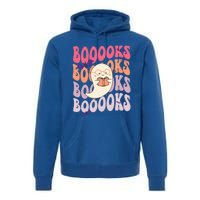 Booooks Ghost Funny Halloween Teacher Book Library Reading Meaningful Gift Premium Hoodie