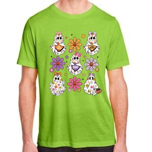 Boo Ghost Floral Halloween Cute Boo Ghoul Adult ChromaSoft Performance T-Shirt