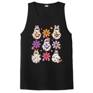 Boo Ghost Floral Halloween Cute Boo Ghoul PosiCharge Competitor Tank