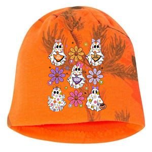 Boo Ghost Floral Halloween Cute Boo Ghoul Kati - Camo Knit Beanie