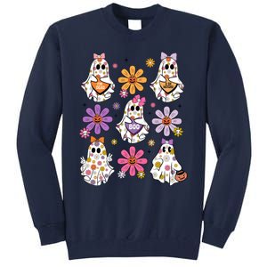 Boo Ghost Floral Halloween Cute Boo Ghoul Tall Sweatshirt