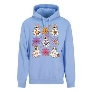 Boo Ghost Floral Halloween Cute Boo Ghoul Unisex Surf Hoodie