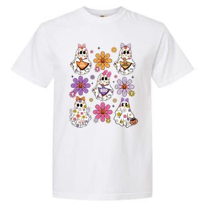 Boo Ghost Floral Halloween Cute Boo Ghoul Garment-Dyed Heavyweight T-Shirt