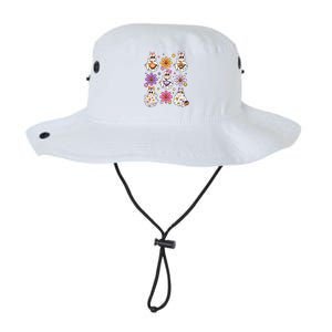 Boo Ghost Floral Halloween Cute Boo Ghoul Legacy Cool Fit Booney Bucket Hat