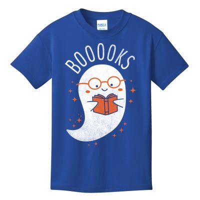 Booooks Ghost Funny Halloween Teacher Book Library Reading Meaningful Gift Kids T-Shirt