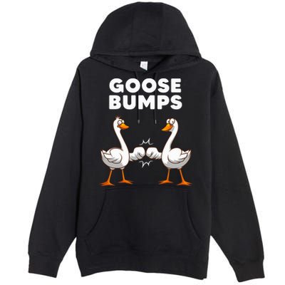 Best Goose For Goose Bumps Waterfowl Animal Pun Premium Pullover Hoodie