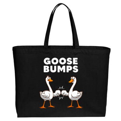 Best Goose For Goose Bumps Waterfowl Animal Pun Cotton Canvas Jumbo Tote