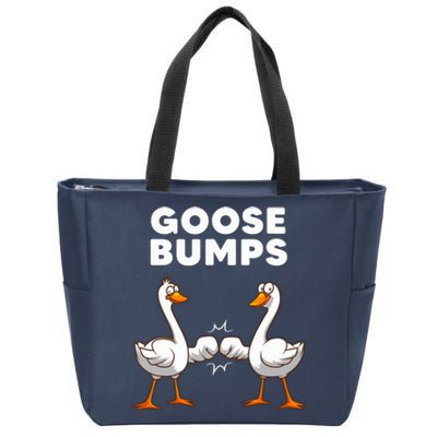 Best Goose For Goose Bumps Waterfowl Animal Pun Zip Tote Bag