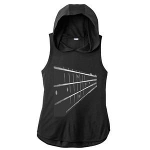 Bass Guitar Fret Musician Ladies PosiCharge Tri-Blend Wicking Draft Hoodie Tank