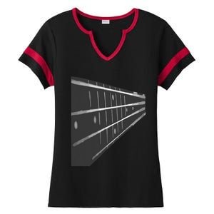 Bass Guitar Fret Musician Ladies Halftime Notch Neck Tee