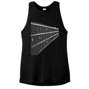 Bass Guitar Fret Musician Ladies PosiCharge Tri-Blend Wicking Tank