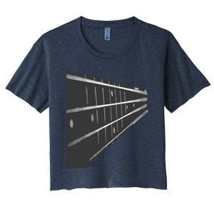 Bass Guitar Fret Musician Women's Crop Top Tee