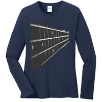 Bass Guitar Fret Musician Ladies Long Sleeve Shirt