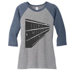 Bass Guitar Fret Musician Women's Tri-Blend 3/4-Sleeve Raglan Shirt