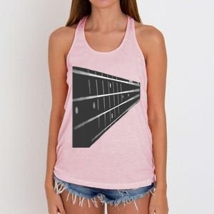 Bass Guitar Fret Musician Women's Knotted Racerback Tank