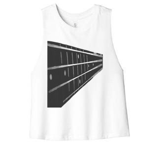 Bass Guitar Fret Musician Women's Racerback Cropped Tank