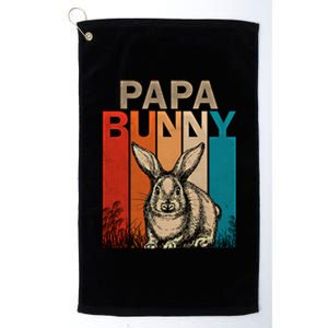 Bunny Graphic Family Matching Retro Papa Easter Day Costume Meaningful Gift Platinum Collection Golf Towel