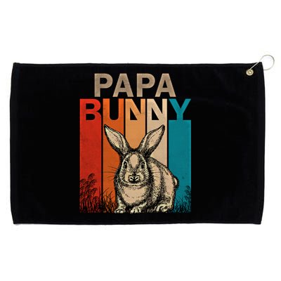 Bunny Graphic Family Matching Retro Papa Easter Day Costume Meaningful Gift Grommeted Golf Towel