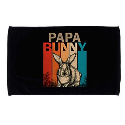 Bunny Graphic Family Matching Retro Papa Easter Day Costume Meaningful Gift Microfiber Hand Towel