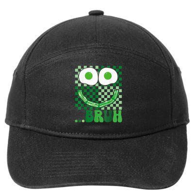 Bruh Green Face Eggs & Bacon Ham Breakfast St Patrick'S 7-Panel Snapback Hat